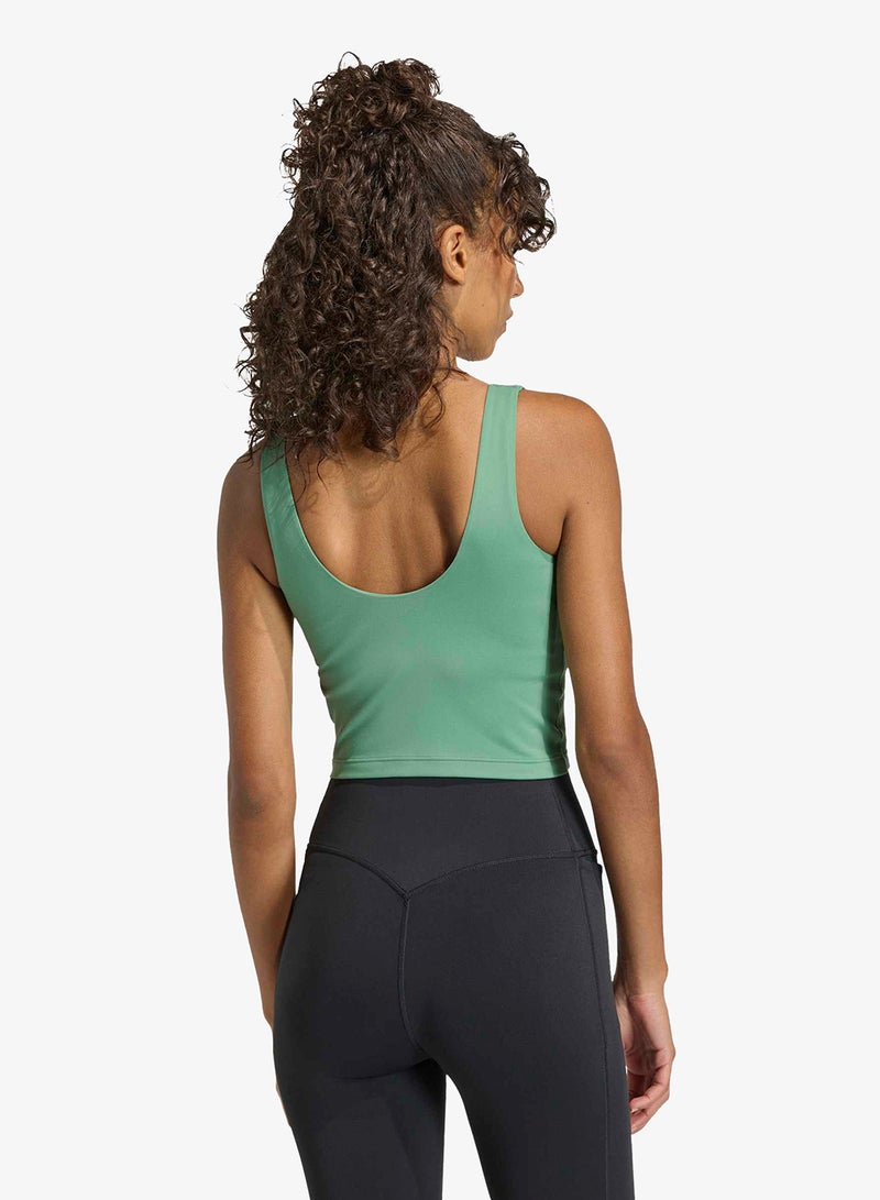 Adidas 3-Stripes Studio All Me Light Support Tank - Image 2
