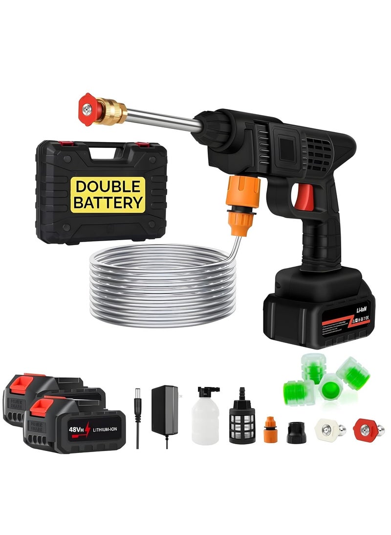 Cloudzy Cloudzy Car Washer with Car Tire Valve Cap 4 Pcs Power Washer Gun with Accessories Universal Fluorescent Tire Valve Caps for Cars and Bikes  - Image 1