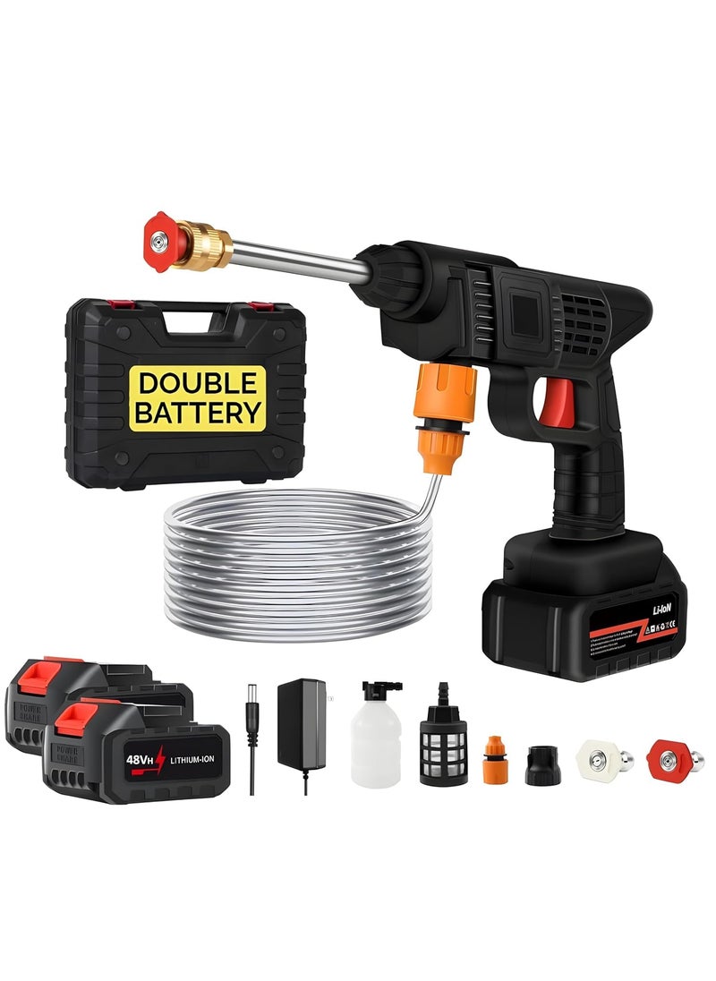 Cloudzy Cloudzy Car Washer with Car Tire Valve Cap 4 Pcs Power Washer Gun with Accessories Universal Fluorescent Tire Valve Caps for Cars and Bikes  - Image 3