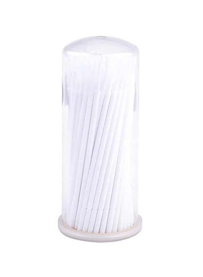 IOLITE 100-Pieces Disposable Micro Brushes Applicators Cotton Swab, LXCMB - White Cylinder 1.2 mm - Image 1