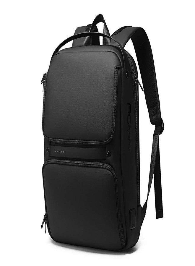 BANGE Water Resistant Anti-Theft Unisex Travel Laptop Backpack With Usb Charging Port (Black) 18 Litre - Image 1