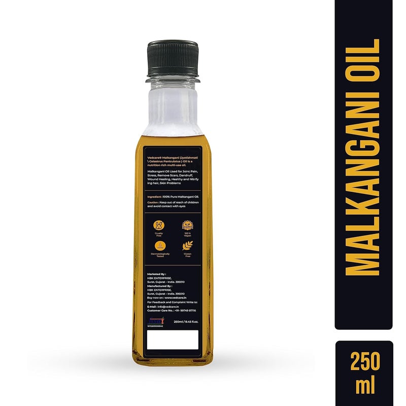 Vedcare Pure Malkangani JyotishmatiCelastrus Paniculatus Hair Oil 250ml - Image 2
