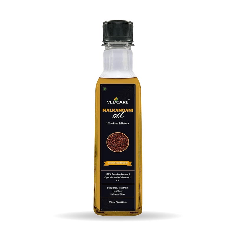 Vedcare Pure Malkangani JyotishmatiCelastrus Paniculatus Hair Oil 250ml - Image 1