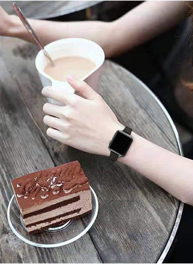Ofrdncy - Ofrdncy Slim Leather Bands Compatible with Apple Watch Band 49mm 46mm 45mm 44mm 42mm 41mm 40mm 38mm, Top Grain Leather Thin Apple Watch Strap for iWatch Ultra 2/1 Series 10 9 8 7 6 5 4 3 2 1 SE Multi - Image 1