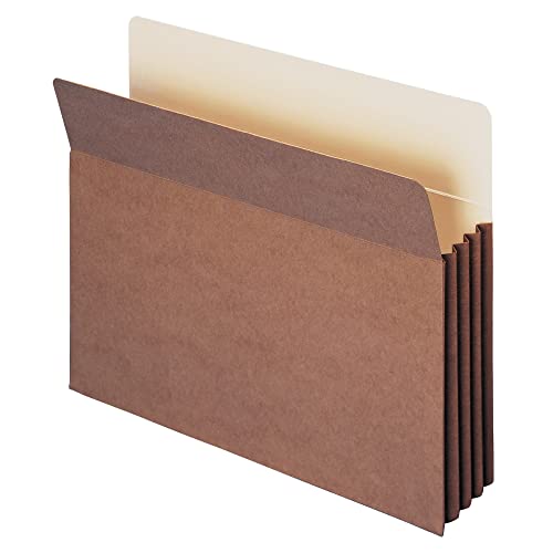 Smead TUFF® File Pocket, Straight-Cut Tab, 3-1/2" Expansion, Letter Size, Redrope, 10 per Box (73380) - Image 1
