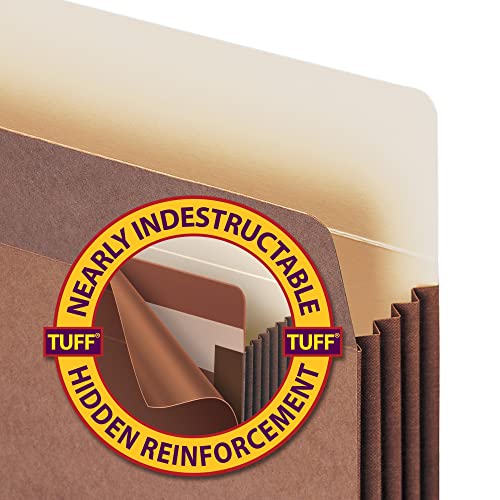 Smead TUFF® File Pocket, Straight-Cut Tab, 3-1/2" Expansion, Letter Size, Redrope, 10 per Box (73380) - Image 3