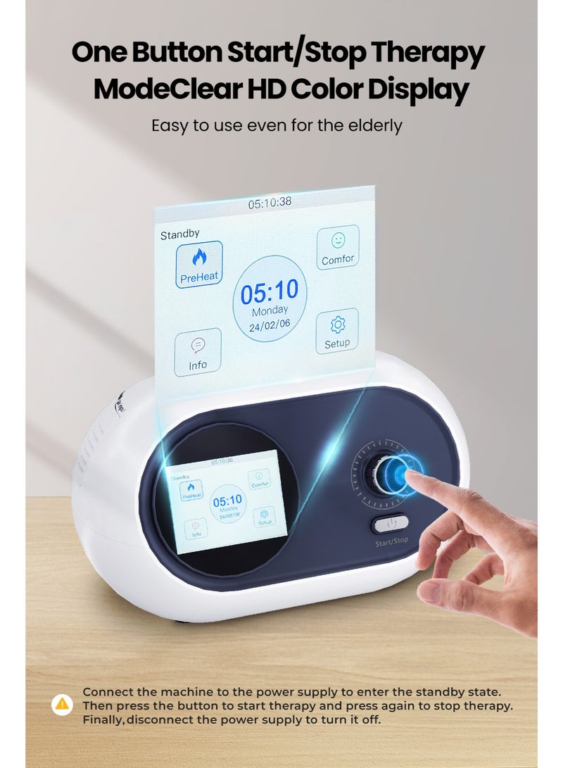 Varon Auto CPAP Machine With Humidifier, BiPAP Machine with Heated Humidifier, Home Ventilator for Snoring & Sleep Apnea, COPD, Lung Dysfunction – Complete Set with Mask, Hose, Travel Bag - Image 3