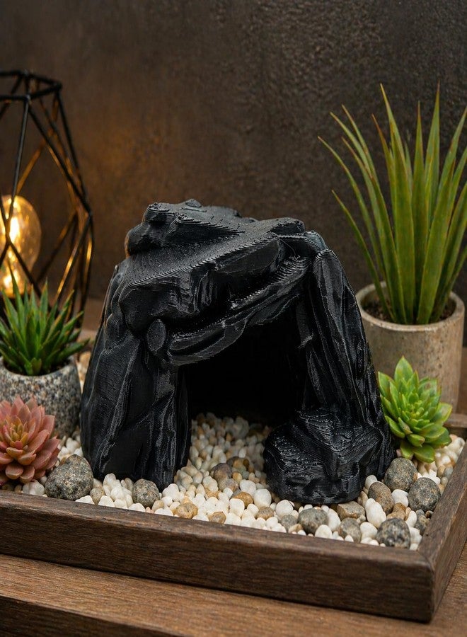 CUBIX3D Aquarium Rock Cave Decoration | Fish Tank Hiding Cave Shelter for Betta, Shrimp & Small Fish | Natural Look Aquascaping Ornament for Freshwater & Saltwater Tanks | 3D Printed Aquarium Decor - Image 4