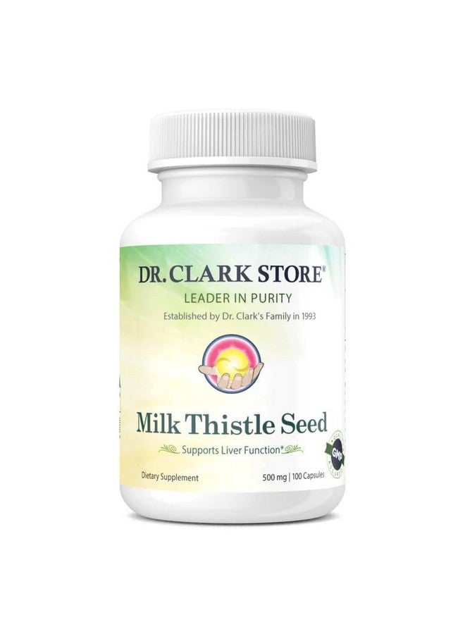 Dr Clark Store Milk Thistle Seed Supplement - 500mg, 100 Capsules, Liver Health & Detox Support - Image 1