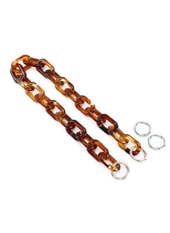 Yichain Chunky Acrylic Purse Shoulder Strap Bag Chain Handle Replacement,Handbag Purse Making Accessory Decoration (Amber) - Image 1