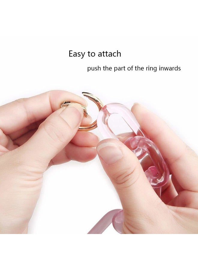 Yichain Chunky Acrylic Purse Shoulder Strap Bag Chain Handle Replacement,Handbag Purse Making Accessory Decoration (Amber) - Image 4