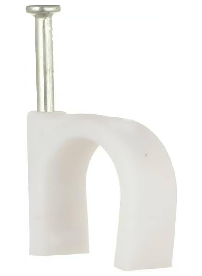 Cable Clips With Metal Nails Heavy Duty Wire Fasteners, Cord Organizers, Round Cable Clamps For Wall-Mounted Cable Management, 12Mm Silver (Pack Of 30 Pieces)