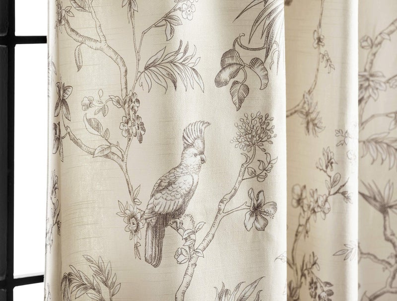 ميزون دي هيرمين Maison D 'Hermine 100 ٪ Startain - 50 "" X108 "" Beige Devinative Stain -Startains - Resthetic Sertains for Farmhouse Kitchen & Bedroom - for Spring & Summer - Jouy Paradis Collection - Image 2