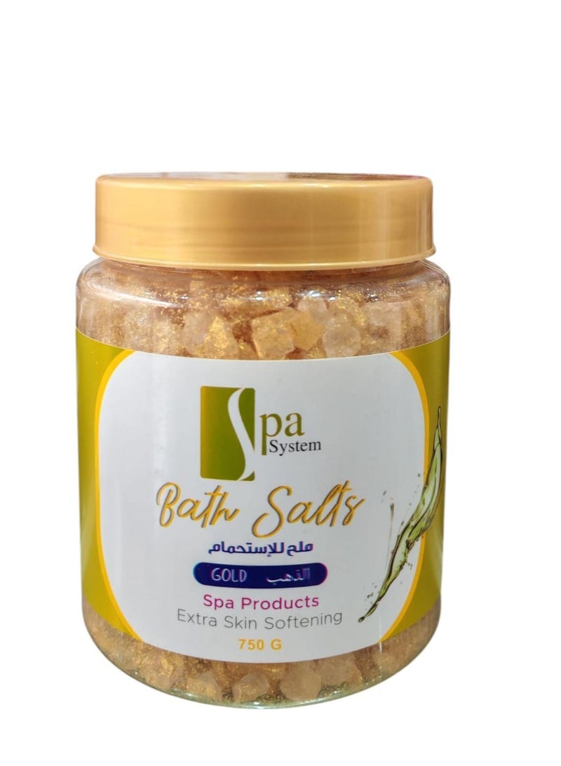 سبا سيستم ملح استحمام بالذهب 750 جرام