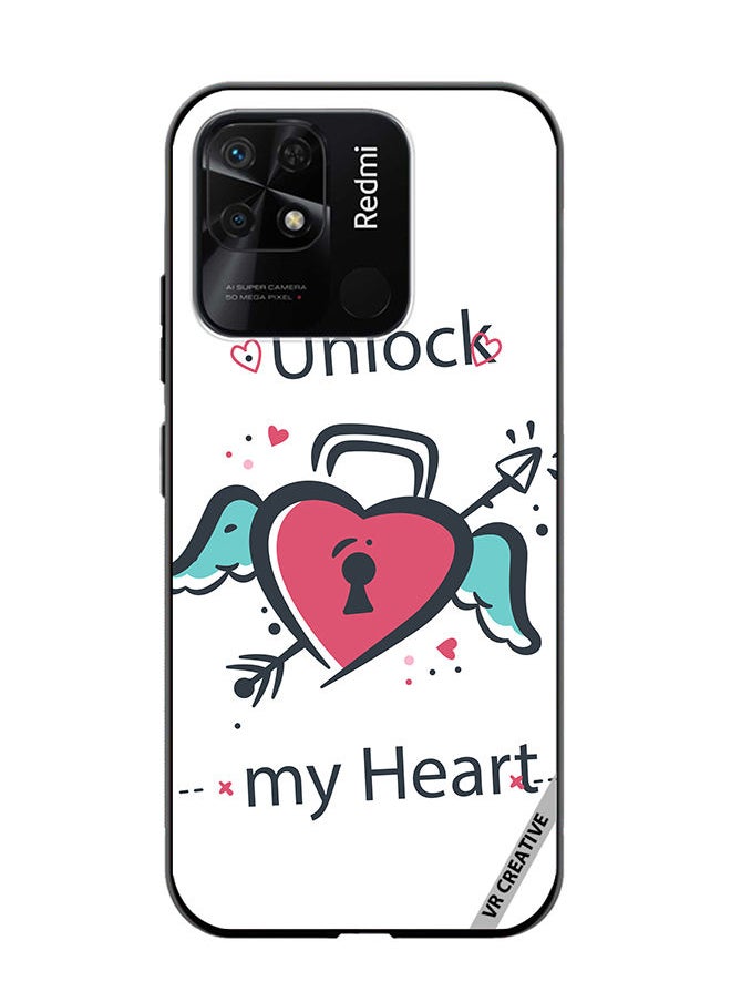 VR CREATIVE Protective Case Cover For Xiaomi Redmi 10C Unlock My Heart Design Multicolour  - Image 1