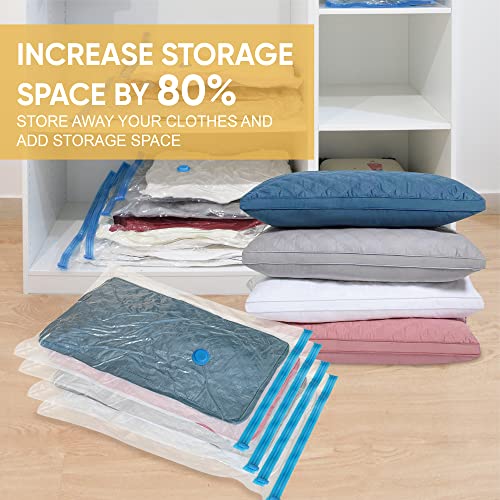 Roomimaster 10 Medium Vaccum Storage Bags, Space Saver Vacuum Storage Bags Medium, Space Bags, Vacuum Seal Bags for Clothes with Travel Hand Pump - Image 2