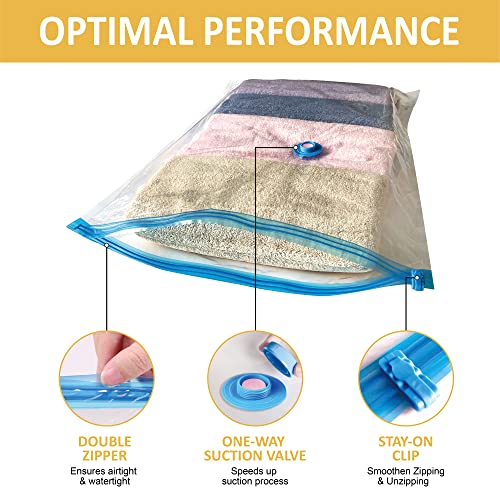 Roomimaster 10 Medium Vaccum Storage Bags, Space Saver Vacuum Storage Bags Medium, Space Bags, Vacuum Seal Bags for Clothes with Travel Hand Pump - Image 5