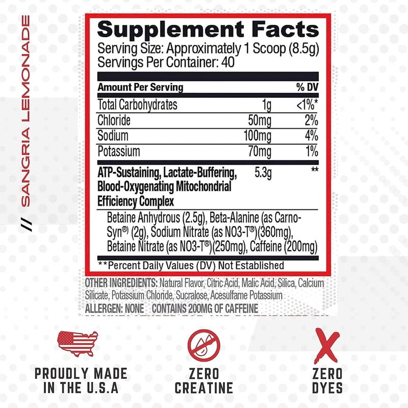 Purus Labs CONDENSE PreWorkout Powder 40 Servings Natural Sangria Lemonade - Image 3