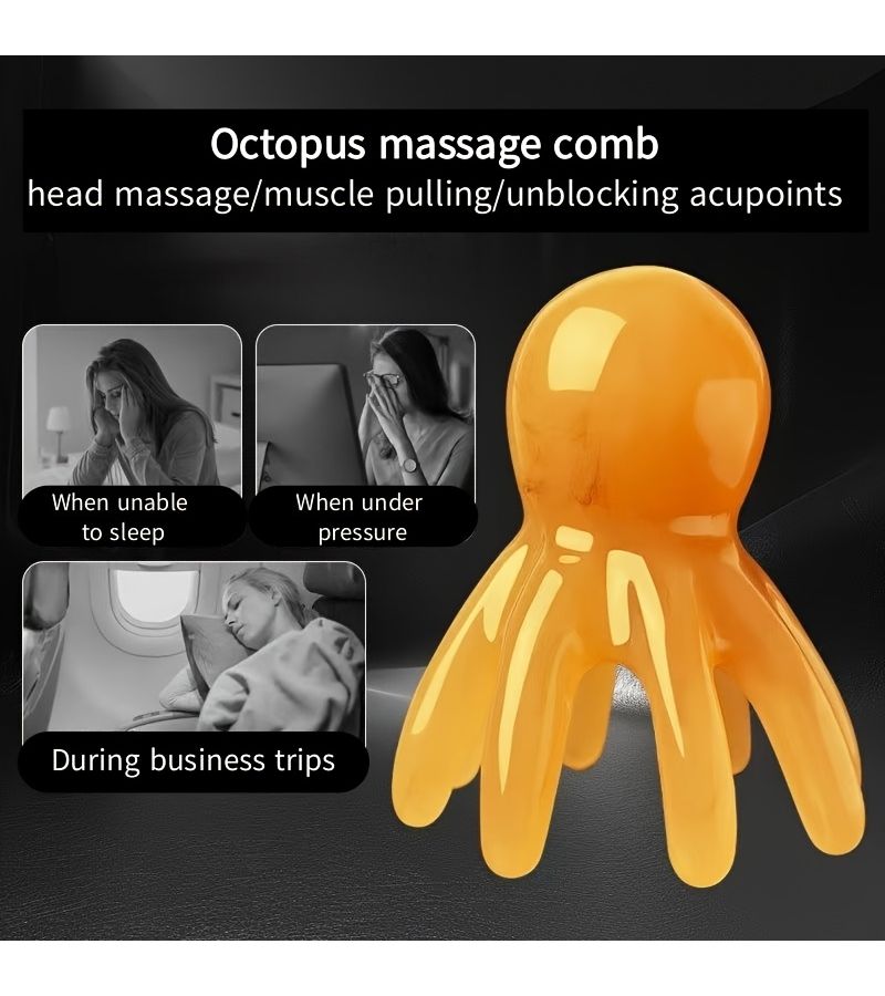 Octopus Comb Massage Claw 1pc Meridian Dredging Tool For Scalp Hand Neck Wide Toothed Comb - Image 4