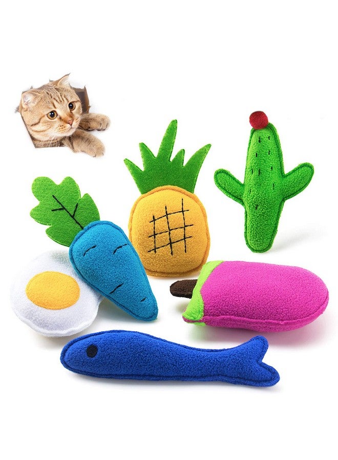 AWOOF Catnip Toys for Indoor Cats, 6 Pack Cat Chew Toys Plush Interactive Cat Kicker Toy for Indoor Kitten Exercise for All Breeds - Image 2