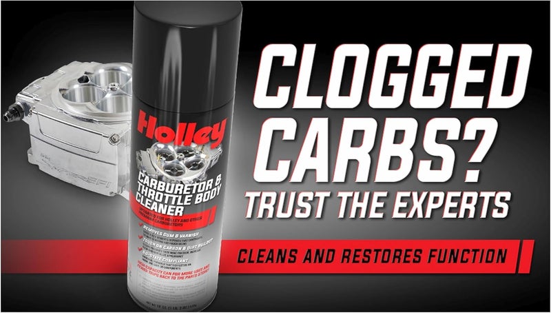 Holley Carburetor and Throttle Body Cleaner Spray, 18 oz Can - Removes Dirt, Gum, and Carbon Buildup Deposits, Degreaser - Including Carb Linkages, Plates, and Valves Multi option design - Image 5