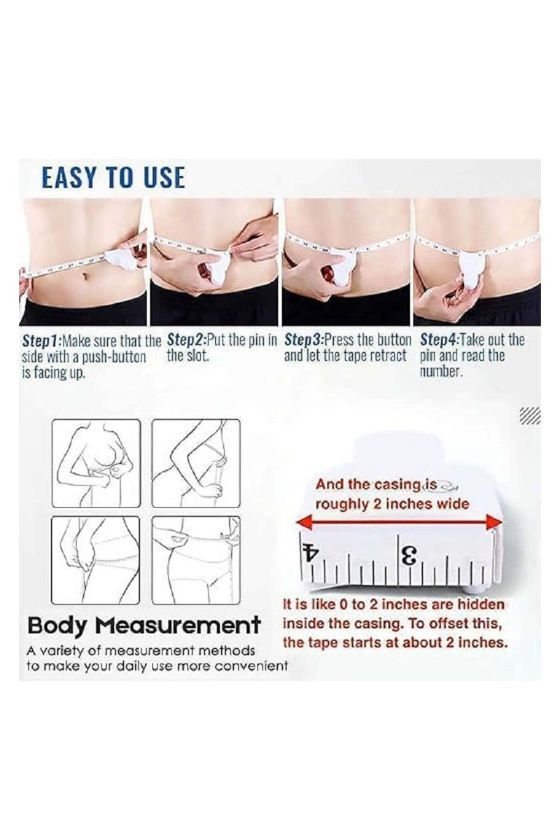 Retractable Body Measurement Tool Automatic Telescopic Fitness Tracker Body Fat Assessment Tape Measure - Image 4