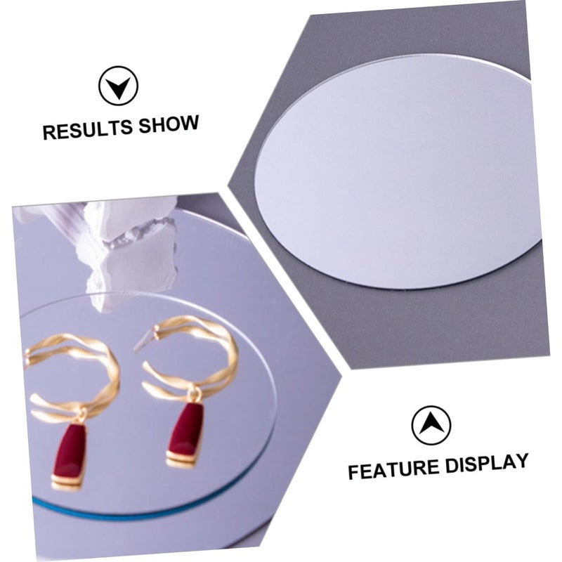 Balacoo 2pcs 18x18x0 2cm Reflective Mirror Prop Backgrounds for Photography Cosmetics Jewelry Food Lightweight - Image 4