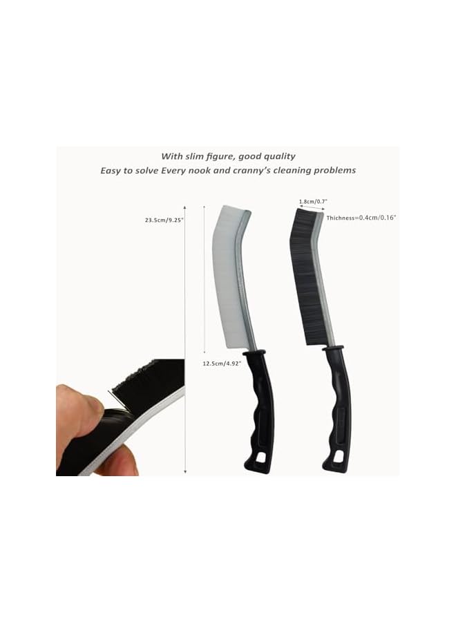 PROMASS 4pcs Crevice Cleaning Brush,Gap Cleaning Tool for corners and crevices,Gap Brush used for cleaning groove,Bathroom Cleaning Brush for sliding doors and windows,etc. - Image 3