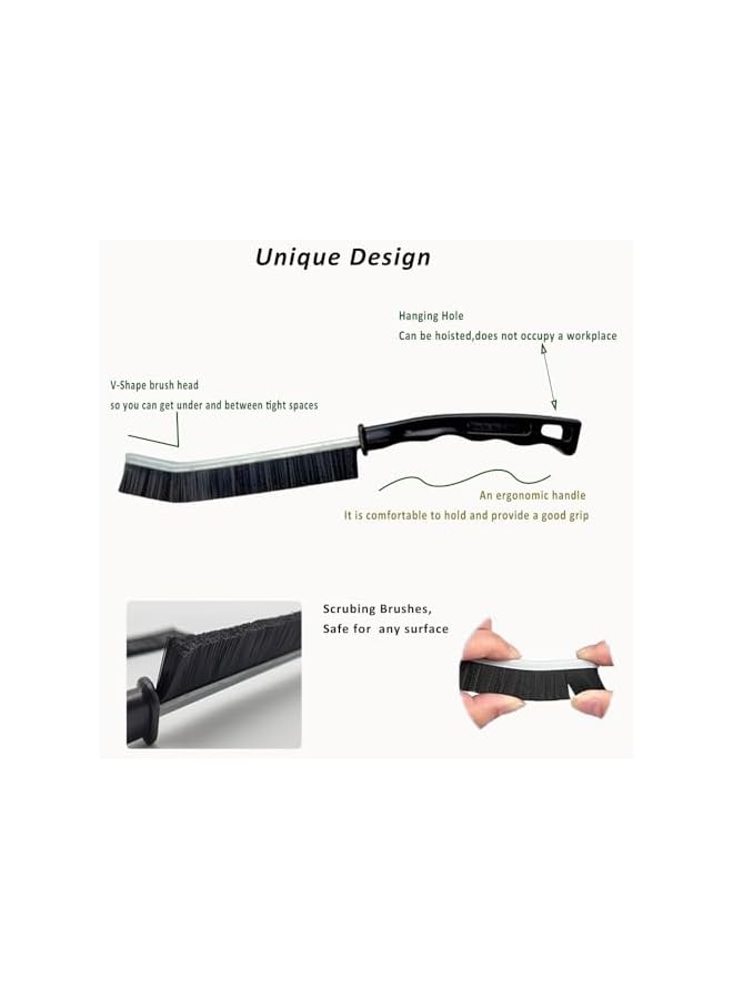 PROMASS 4pcs Crevice Cleaning Brush,Gap Cleaning Tool for corners and crevices,Gap Brush used for cleaning groove,Bathroom Cleaning Brush for sliding doors and windows,etc. - Image 2