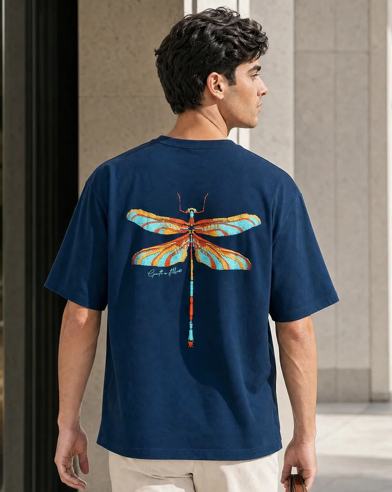 نوبيرو NOBERO Men's Premium Oversized Printed T-Shirt
