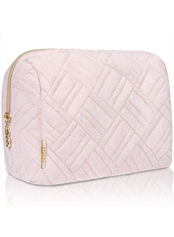 BOACAY Large Cosmetic & Makeup Bag, Zippered Makeup Pouch for Women, Travel Cute Organizer Suitable for Purse, Versatile Bag with Multiple Compartments for Makeup, Toiletries, Accessories - Image 1