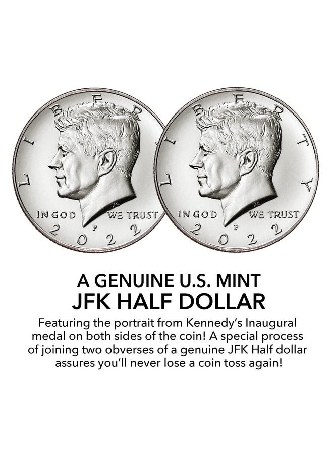 American Coin Treasures - Two Headed Jfk Half Dollar Made From Genuine United States Coins Novelty Magic Collectible Coin - Image 1