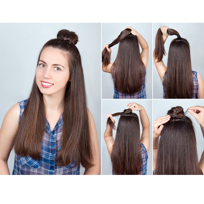 eBoot Spiral Hair Clip Spin Bun Stick, Hair Pick Set for DIY Hair Styles - 20 Pack (Black) - Image 4