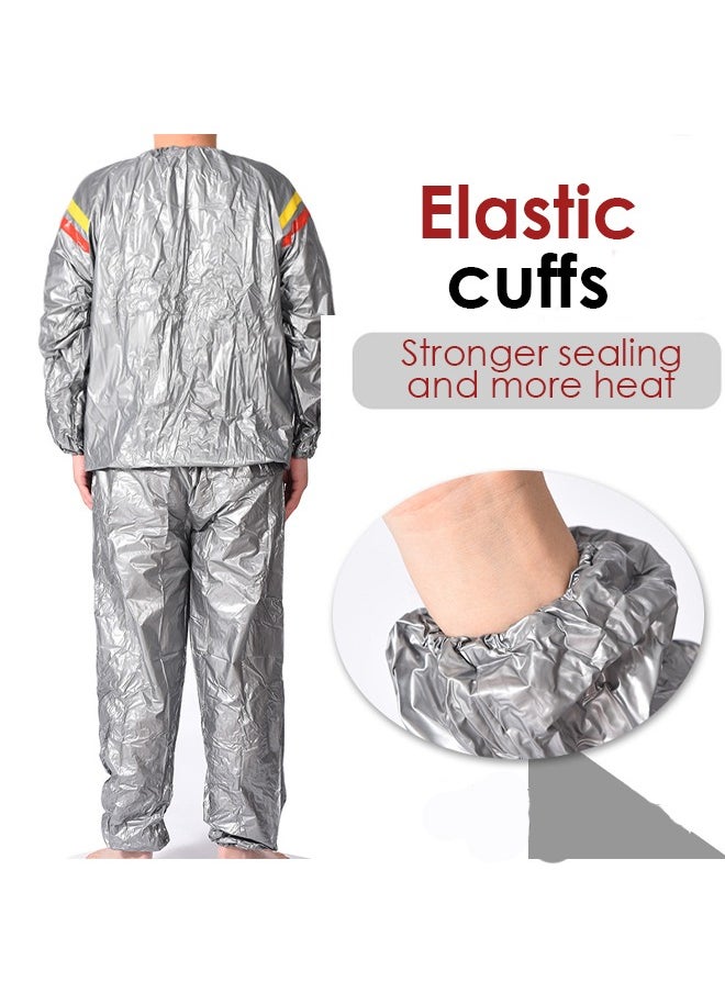 Generic - Heavy Duty Sauna Suit Men Women Weight Loss Exercise Slimming Gym Fitness Workout Anti-Rip Sweat Suit Suit for Women/Men Exercise Weight Loss Gym Fitness Workout - Image 1