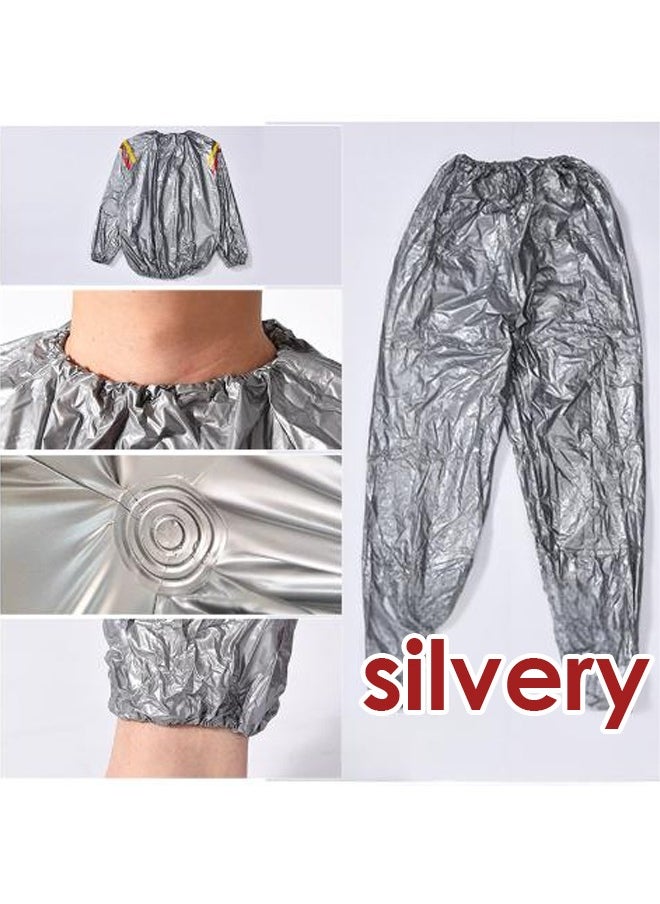 Generic - Heavy Duty Sauna Suit Men Women Weight Loss Exercise Slimming Gym Fitness Workout Anti-Rip Sweat Suit Suit for Women/Men Exercise Weight Loss Gym Fitness Workout - Image 1