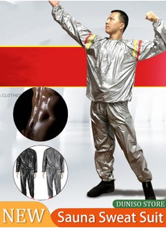 Heavy Duty Sauna Suit Men Women Weight Loss Exercise Slimming Gym Fitness Workout Anti-Rip Sweat Suit Suit for Women/Men Exercise Weight Loss Gym Fitness Workout