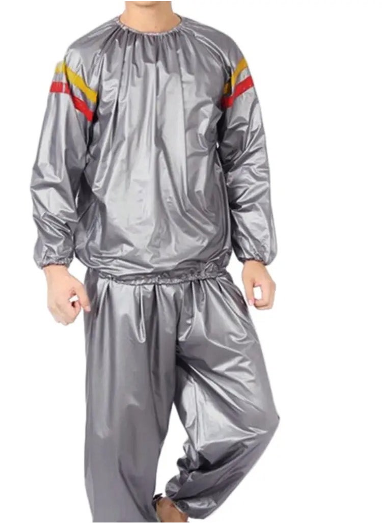 Generic - Heavy Duty Sauna Suit Men Women Weight Loss Exercise Slimming Gym Fitness Workout Anti-Rip Sweat Suit Suit for Women/Men Exercise Weight Loss Gym Fitness Workout - Image 1