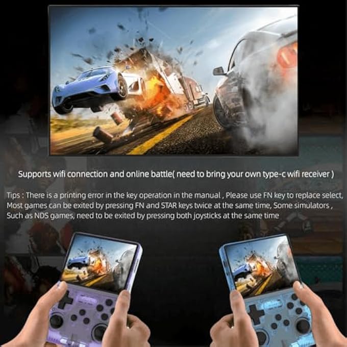 - GREEN RETRO HANDHELD GAME CONSOLE | 3.5INCH IPS SCREEN | R36S PORTABLE POCKET ARCADE 10+ MAINSTREAM EMULATOR 128G TF CARD | 15000+ R40S PRO (GRAY) - Image 4