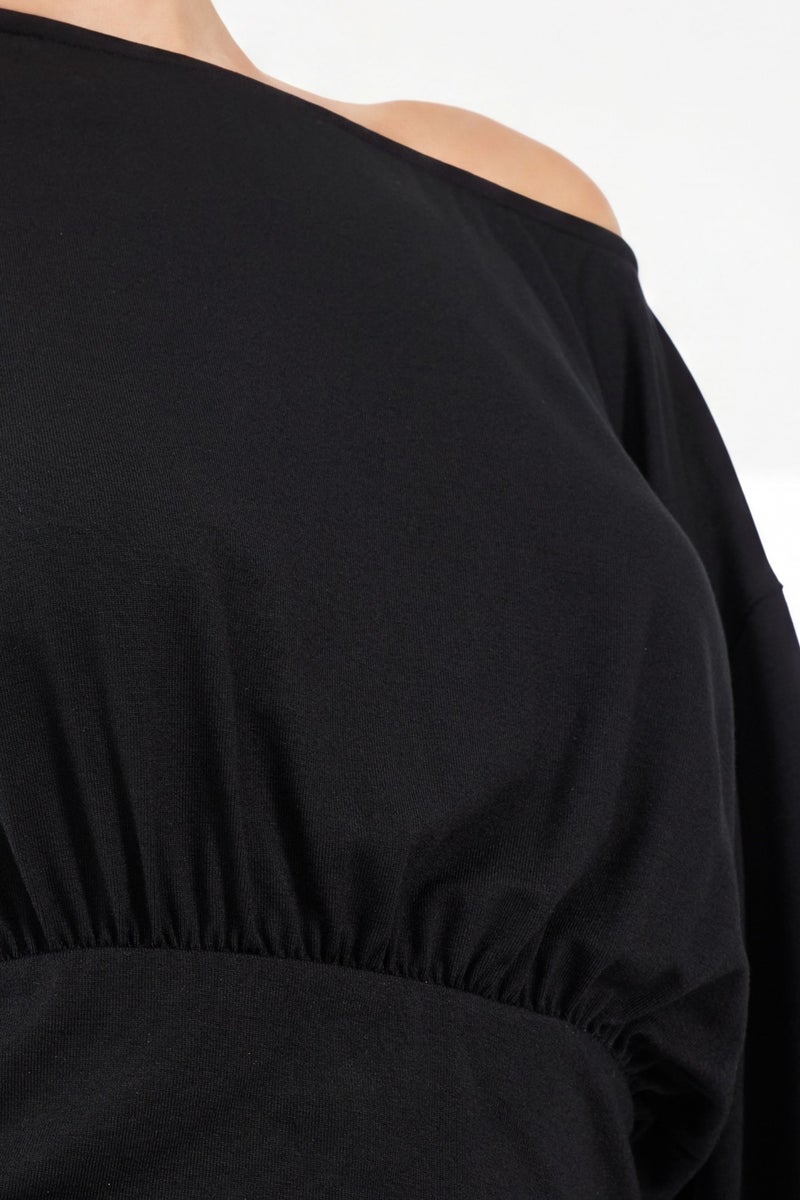 HICCUP Asymmetrical Neck Soft Knit Blouse - Image 5