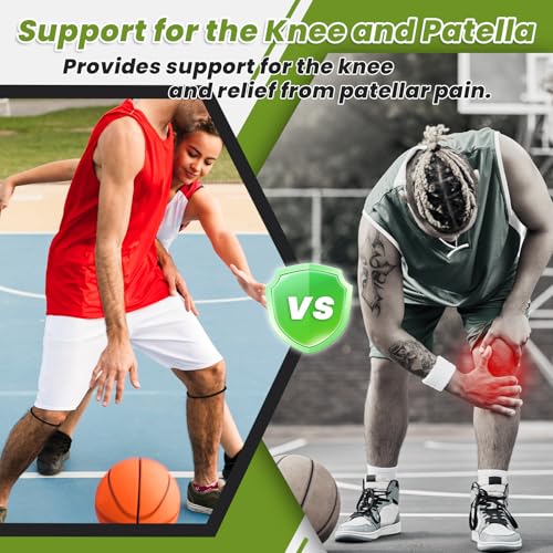 Aolabela 2PCS Patellar Tendon Knee Strap Knee Band for Knee Pain Relief Patella Band for Basketball Running Sports Breathable Patellar Tendon Support Strap - Image 5
