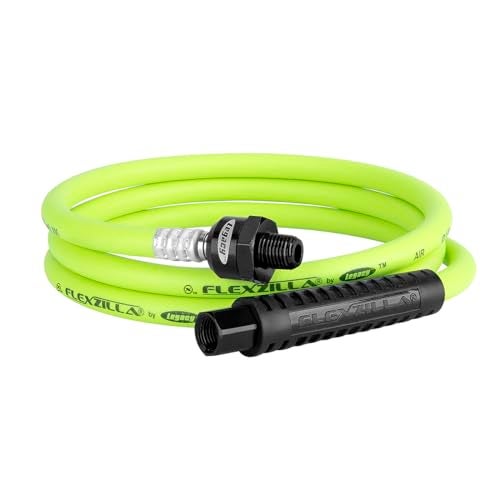 Flexzilla HFZ1405YW2B Whip Air Hose 5 Feet | 1/4” Hose I.D. & 1/2" Fittings | Extreme All Weather Flexibility | Heavy-Duty & Lightweight Construction - Image 1