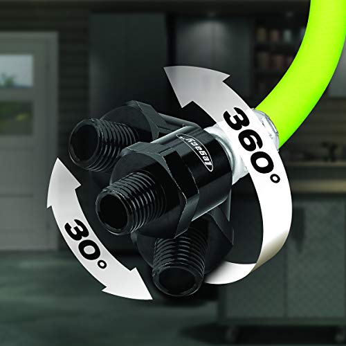 Flexzilla HFZ1405YW2B Whip Air Hose 5 Feet | 1/4” Hose I.D. & 1/2" Fittings | Extreme All Weather Flexibility | Heavy-Duty & Lightweight Construction - Image 2