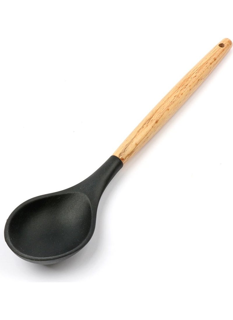 Bkmc Bamboo Handle Silicone Spoon  - Image 1