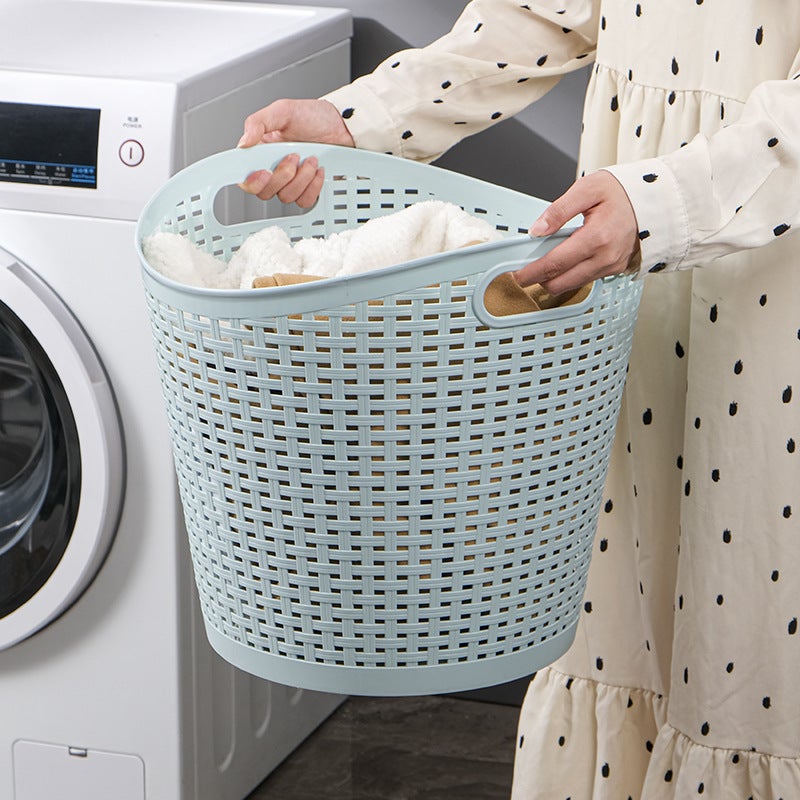 Japanese-Style Dirty Clothes Basket Dirty Clothes Storage Basket Laundry Basket Bathroom Large Household Clothes Storage Basket Dirty Clothes Basket - Image 2