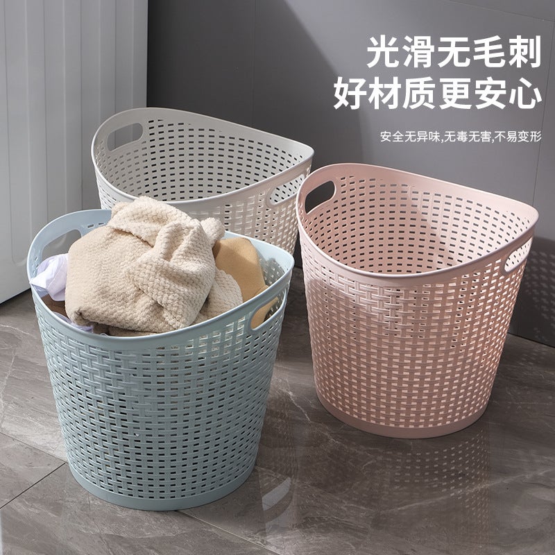 Japanese-Style Dirty Clothes Basket Dirty Clothes Storage Basket Laundry Basket Bathroom Large Household Clothes Storage Basket Dirty Clothes Basket - Image 5