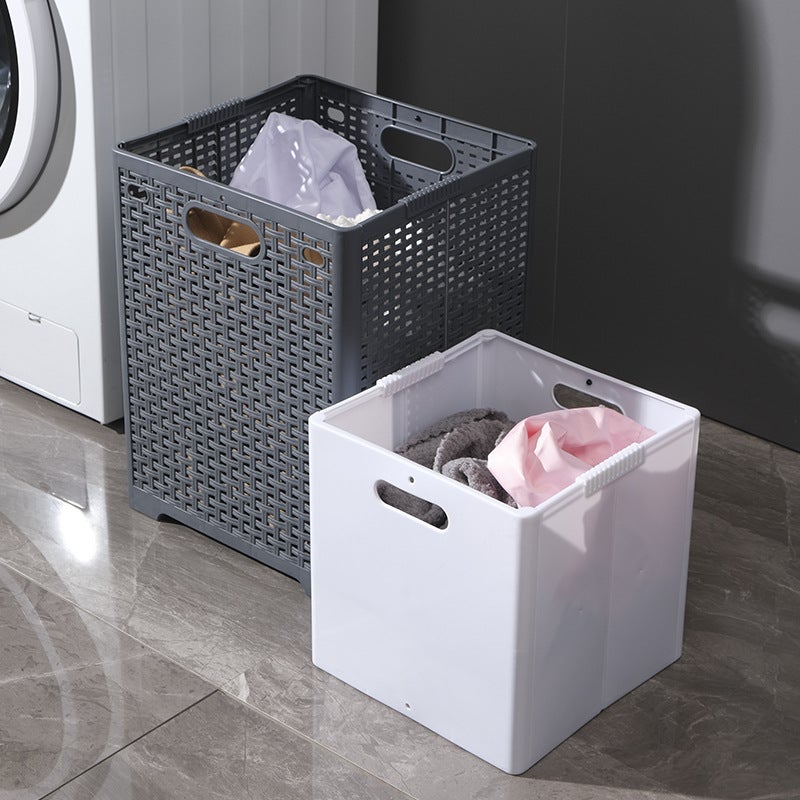 Japanese-Style Dirty Clothes Basket Dirty Clothes Storage Basket Laundry Basket Bathroom Large Household Clothes Storage Basket Dirty Clothes Basket - Image 4