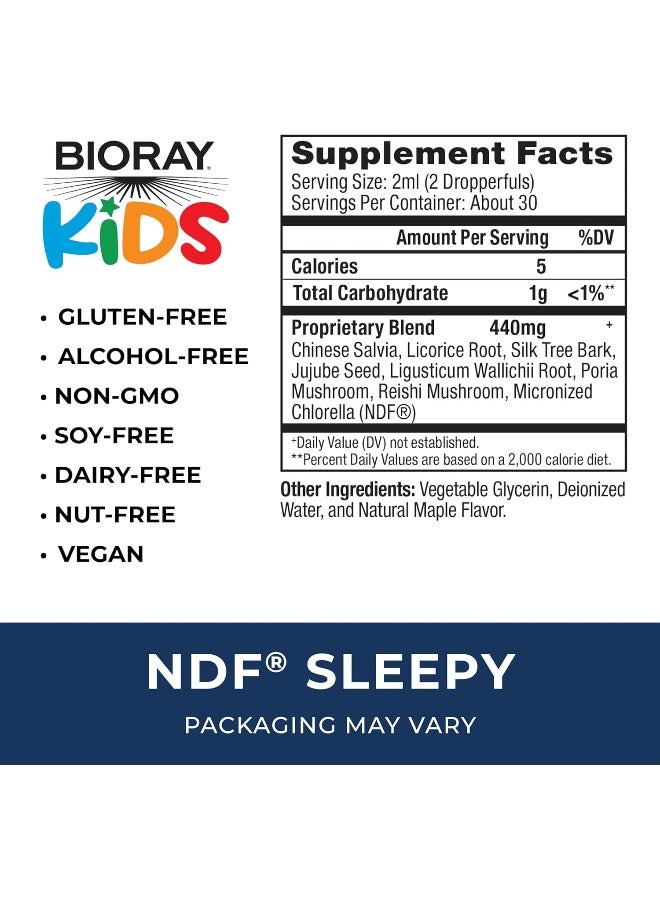 BIORAY Kids NDF, Maple - 2 fl oz - Through The Night - Non-GMO, Vegan, Gluten Free - 1-2 Month Supply - Image 2