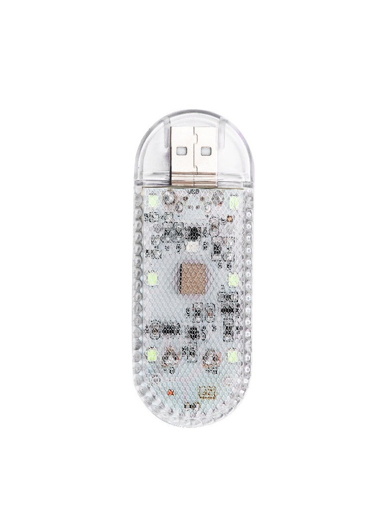 يوڠام مصابيح سيارة LED داخلية بـ 2 قطعة - 7 ألوان مختلفة - تضم 6 مصابيح LED ساطعة - مصباح قراءة ليلي محمول للسيارة - جو داخلي معتمد - إضاءة USB قابلة لإعادة الشحن  - Image 3