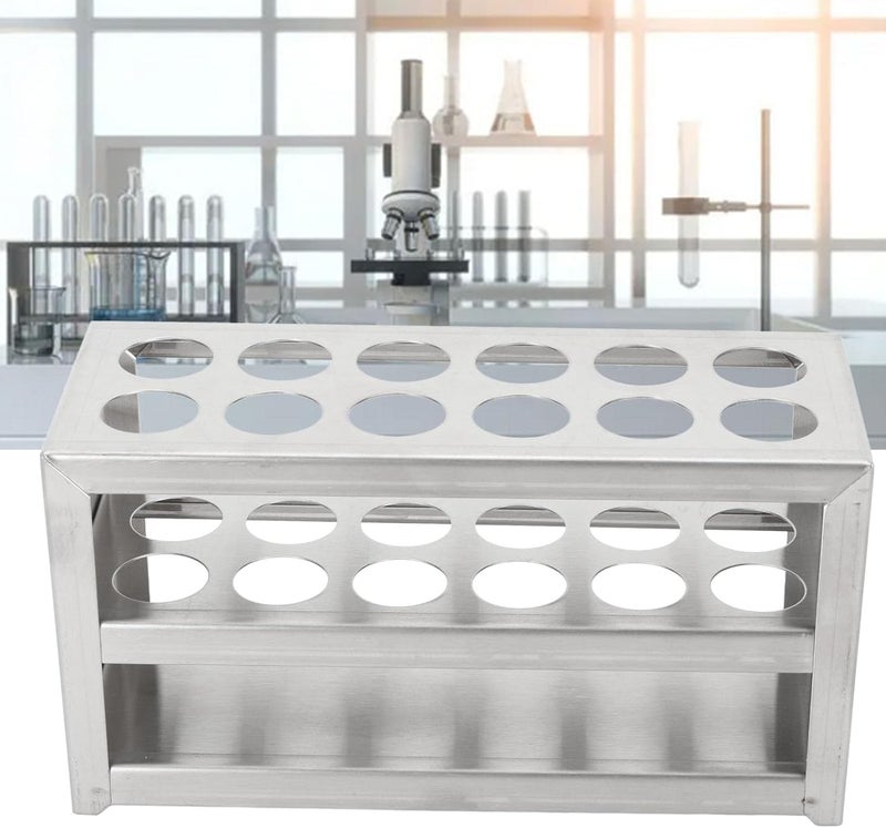 klarako Tube Rack, 0.75in 12 Holes 3 Tiers Stainless Steel Test Tube Holder, Lab Stand Rack for Classroom, Lab School Scientific Experiments, Beads Liquid Spice Seed Storage, Party Decorat - Image 5
