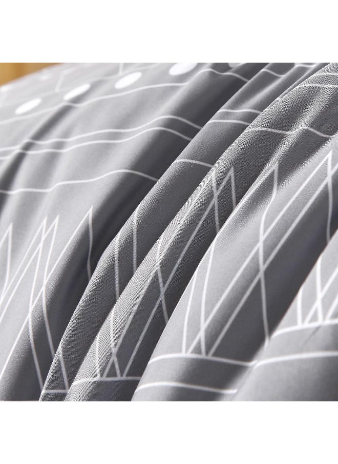 Generic WONGS BEDDING 7 Pieces Grey Boho Comforter Set King Size  - Image 4